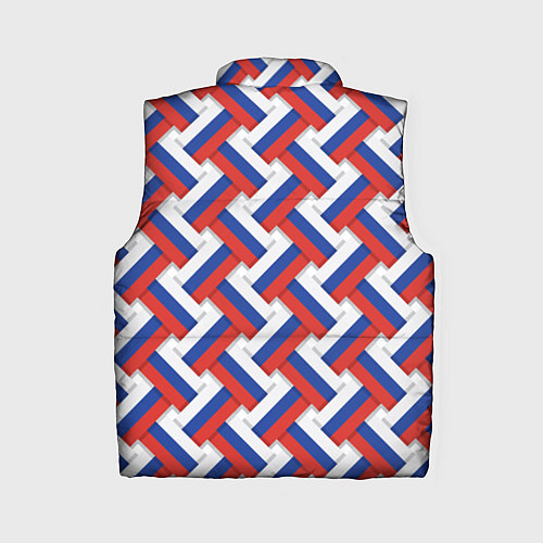 Женский жилет Россия - плетёнка / 3D-Красный – фото 2