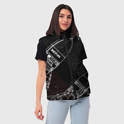 Женский жилет Чертеж ракеты, цвет: 3D-черный — фото 2