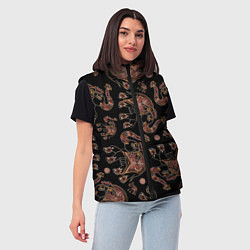 Женский жилет Слон индийский, цвет: 3D-черный — фото 2