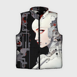 Женский жилет Девушка биоробот, цвет: 3D-светло-серый