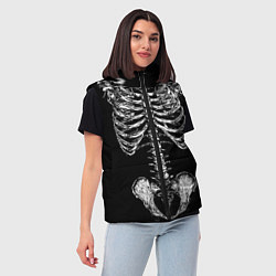 Женский жилет Скелет человека, цвет: 3D-светло-серый — фото 2