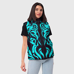 Женский жилет Аква, цвет: 3D-черный — фото 2