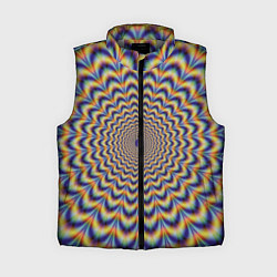 Женский жилет Гипнотический рисунок, цвет: 3D-светло-серый