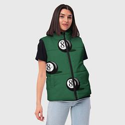 Женский жилет Крутой бильярдист, цвет: 3D-светло-серый — фото 2