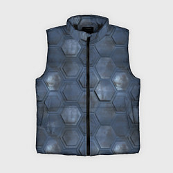 Женский жилет Металлические плиты, цвет: 3D-черный