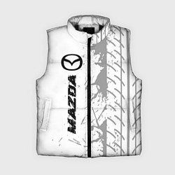 Женский жилет Mazda speed на светлом фоне со следами шин: по-вер, цвет: 3D-черный