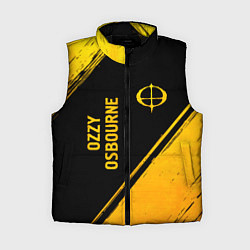 Женский жилет Ozzy Osbourne - gold gradient: надпись, символ, цвет: 3D-черный
