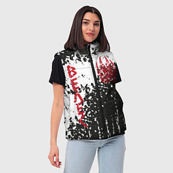 Женский жилет Лапа медведя, цвет: 3D-красный — фото 2