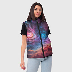 Женский жилет На задворках вселенной, цвет: 3D-черный — фото 2
