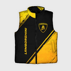 Женский жилет Lamborghini - gold gradient: надпись, символ