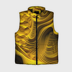 Женский жилет Объемная желтая текстура, цвет: 3D-черный