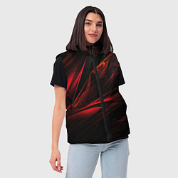 Женский жилет Black red background, цвет: 3D-светло-серый — фото 2