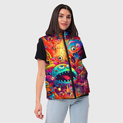 Женский жилет Кислотные чудики, цвет: 3D-светло-серый — фото 2