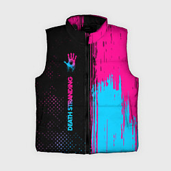 Женский жилет Death Stranding - neon gradient: по-вертикали, цвет: 3D-черный