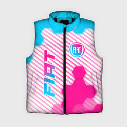 Женский жилет Fiat neon gradient style: надпись, символ, цвет: 3D-черный