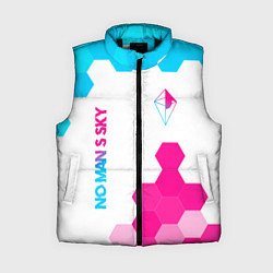 Женский жилет No Mans Sky neon gradient style: надпись, символ, цвет: 3D-черный