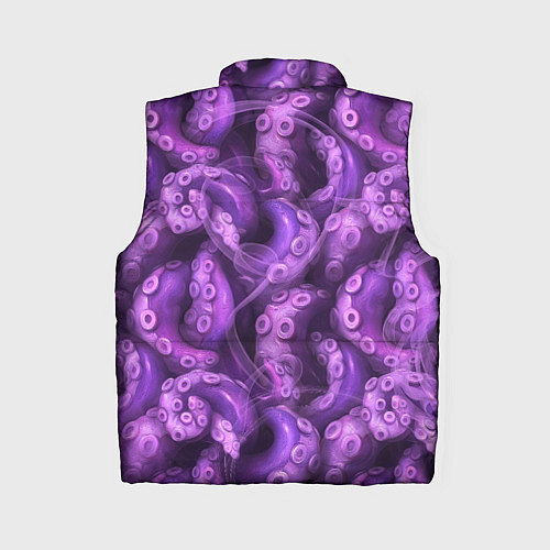 Женский жилет Фиолетовые щупальца и дым / 3D-Красный – фото 2
