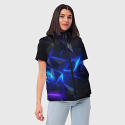 Женский жилет Blue dark neon, цвет: 3D-красный — фото 2