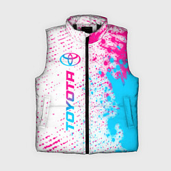 Женский жилет Toyota neon gradient style: по-вертикали, цвет: 3D-черный