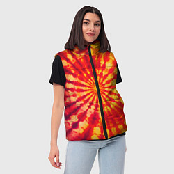 Женский жилет Тай дай солнце, цвет: 3D-красный — фото 2