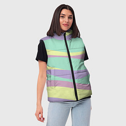 Женский жилет Абстракция из цветных разводов, цвет: 3D-красный — фото 2