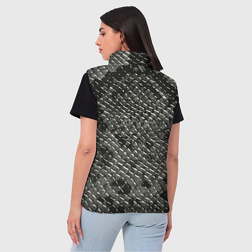 Женский жилет Кожа змеи - текстура / 3D-Светло-серый – фото 4