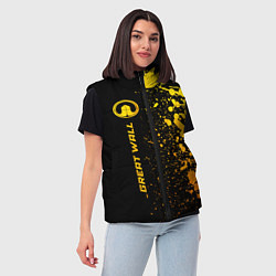 Женский жилет Great Wall - gold gradient: по-вертикали, цвет: 3D-черный — фото 2