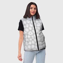 Женский жилет Размытый сетчатый узор, цвет: 3D-красный — фото 2