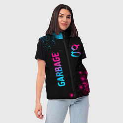 Женский жилет Garbage - neon gradient: надпись, символ, цвет: 3D-черный — фото 2