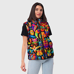 Женский жилет Мифические монстрики, цвет: 3D-светло-серый — фото 2