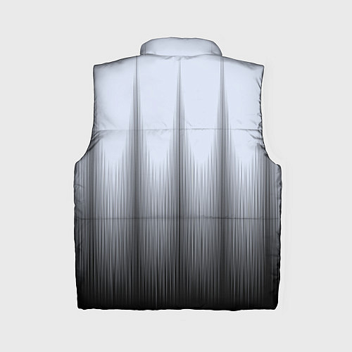 Женский жилет Черный полосатый градиент / 3D-Светло-серый – фото 2