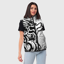 Женский жилет Fox motocross - белый дракон, цвет: 3D-красный — фото 2