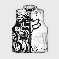 Женский жилет Fox motocross - белый дракон, цвет: 3D-черный