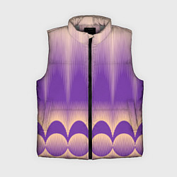 Женский жилет Фиолетовый градиент в полоску, цвет: 3D-светло-серый