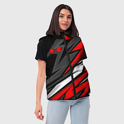 Женский жилет Kawasaki - red uniform, цвет: 3D-светло-серый — фото 2