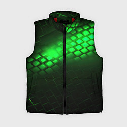 Женский жилет Неоновые зеленые пластины, цвет: 3D-красный