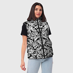 Женский жилет Floral pattern - irezumi - neural network, цвет: 3D-светло-серый — фото 2