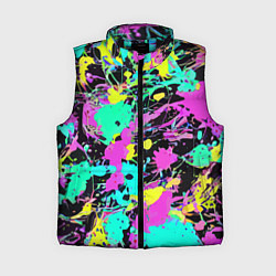 Женский жилет Красочная композиция - мода, цвет: 3D-черный