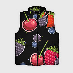 Женский жилет Плоды и ягоды, цвет: 3D-черный