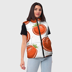 Женский жилет Помидорчики, цвет: 3D-светло-серый — фото 2