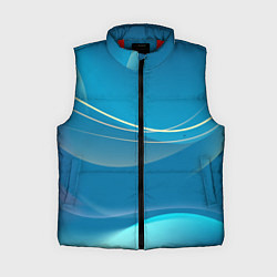 Женский жилет Абстрактный голубой фон, цвет: 3D-красный