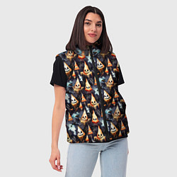 Женский жилет Акварельные приведения, цвет: 3D-светло-серый — фото 2