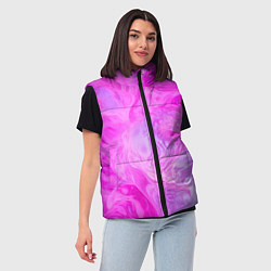 Женский жилет Розовая текстура, цвет: 3D-черный — фото 2