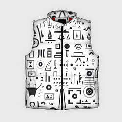 Женский жилет Геометрическая фантазия, цвет: 3D-красный