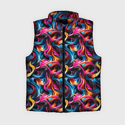 Женский жилет Неоновые ленты узор