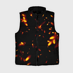 Женский жилет Разлетающиеся искры пламени, цвет: 3D-черный