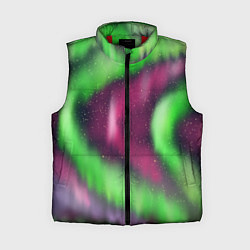 Женский жилет Абстрактное северное сияние, цвет: 3D-красный