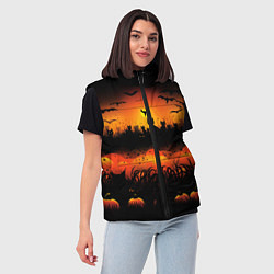 Женский жилет Кошки хэллоуина, цвет: 3D-черный — фото 2