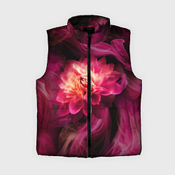 Женский жилет Розовый цветок в огне - нейросеть