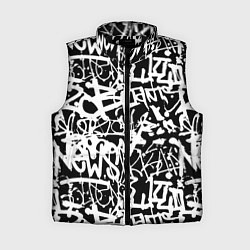 Женский жилет Граффити черно-белый паттерн